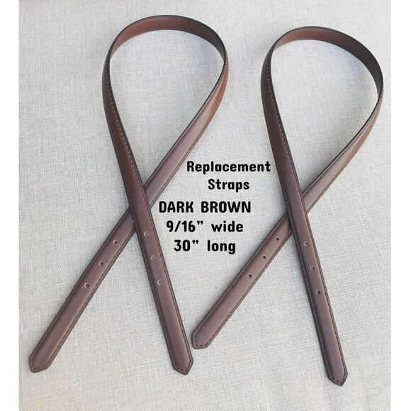 Replacement Straps DARK CHOCOLATE SMOOTH LEATHER - Picture 1 of 4